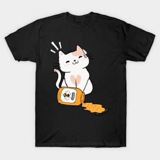 Naughty persian cat spilled a jar of honey T-Shirt